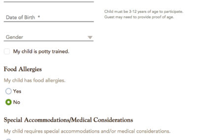 Auntys Beach House Pre-Registration Form - Part 3