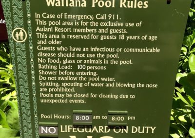 Wailana Pool Sign